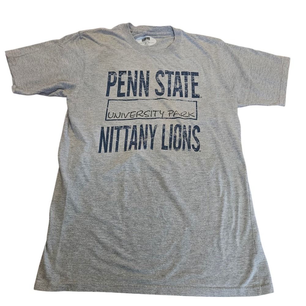 Soffe Penn State University Park Nittany Lions Mens Tshirt Gray Large Distressed